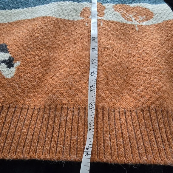 Aelfric Eden Scenic Crewneck Sweater in Blue, Cream & Orange Size M - Picture 11 of 11